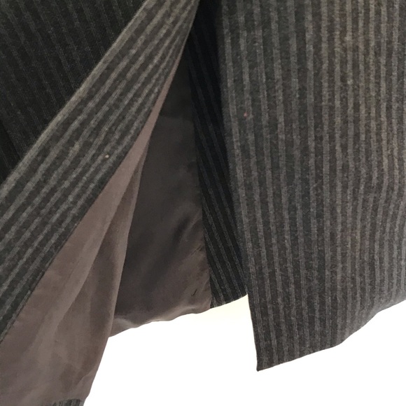 Hirmer munchen blue pinstripe wool two button men's sport coat - Picture 4 of 14